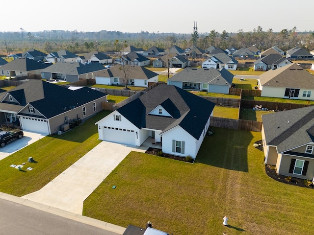 drone / aerial view featuring a residential view