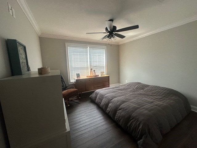 35 Tyler Rd, Naylor, GA 31641 - bedroom with crown molding, wood finished floors, and ceiling fan