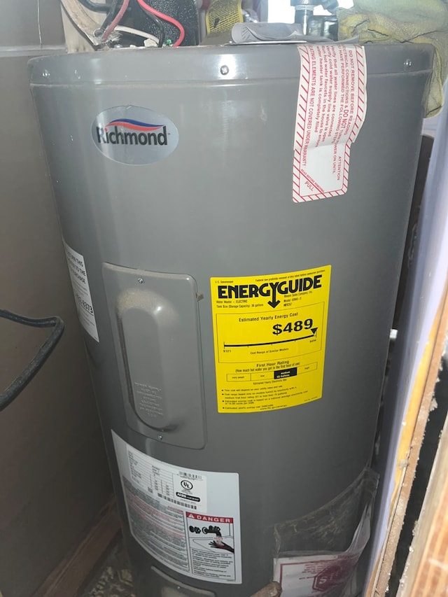 utilities featuring electric water heater