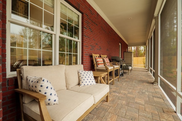 view of sunroom