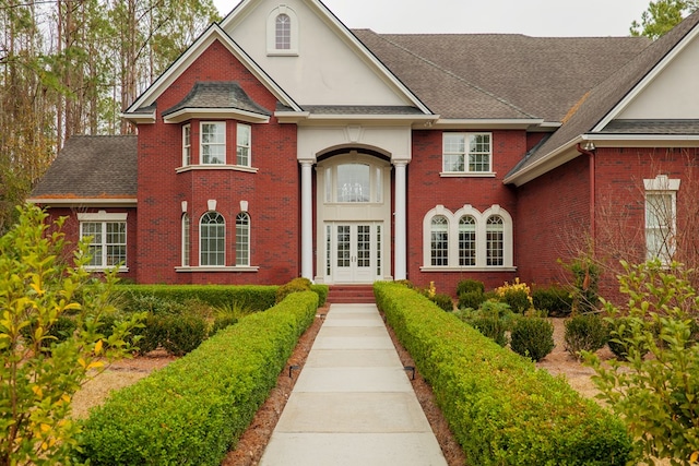 view of front of house with french doors