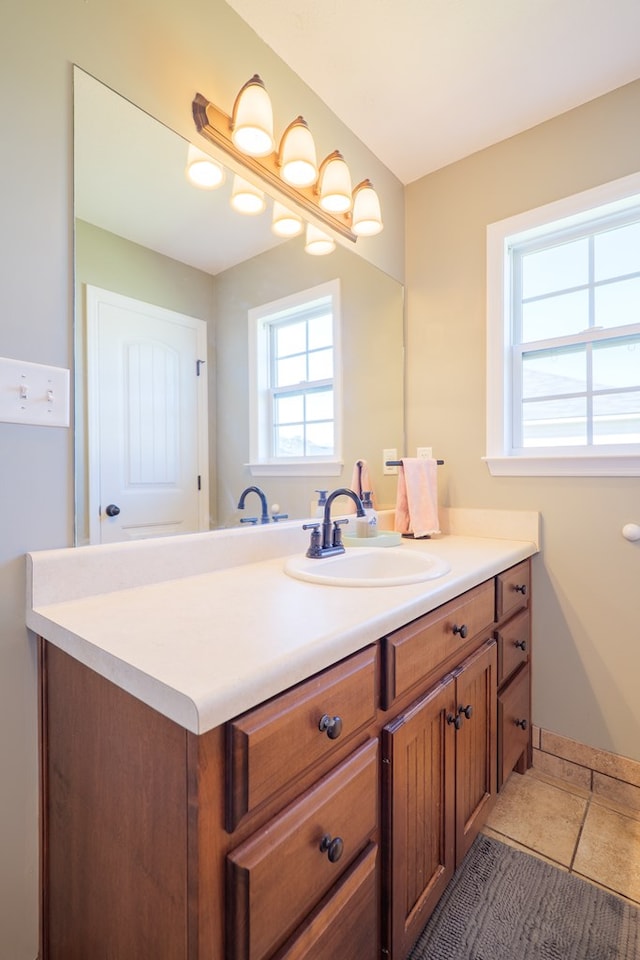 bathroom with vanity