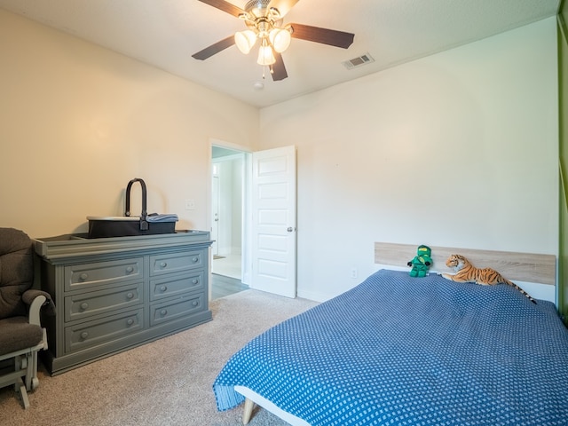 3956 Crusader Ct, Valdosta, GA 31605 - carpeted bedroom with ceiling fan