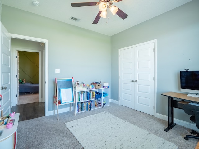 3956 Crusader Ct, Valdosta, GA 31605 - office space featuring carpet flooring and a ceiling fan