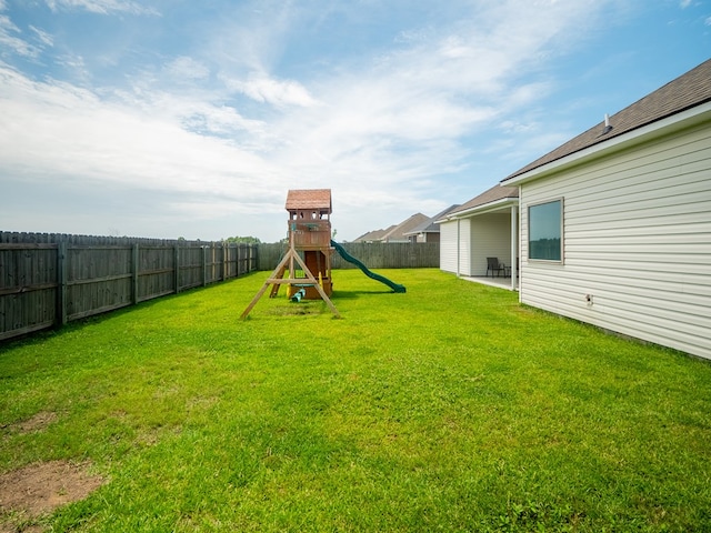 3956 Crusader Ct, Valdosta, GA 31605 - fenced backyard featuring a playground