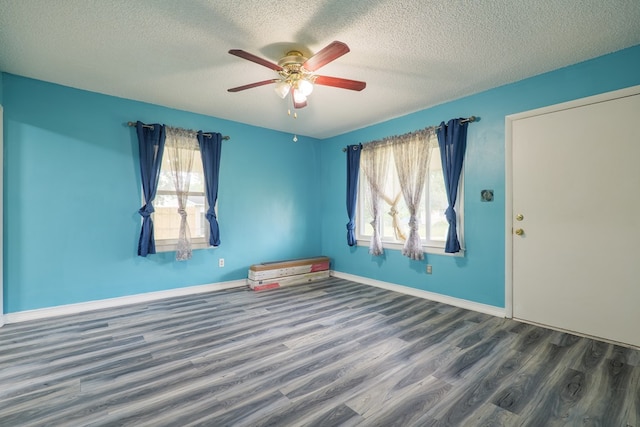 5209 Sequani Cir, Lake Park, GA 31636 - unfurnished room with wood finished floors, a textured ceiling, plenty of natural light, and ceiling fan