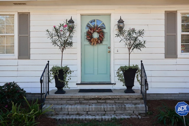 view of doorway to property