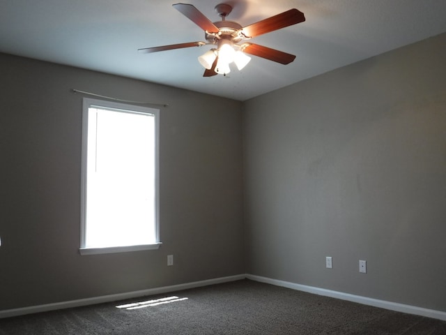 3575 Beulah Cir, Valdosta, GA 31605 - empty room with dark carpet, plenty of natural light, and a ceiling fan