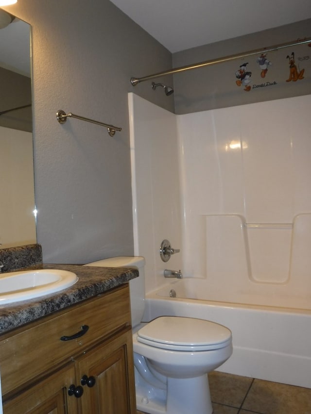 3575 Beulah Cir, Valdosta, GA 31605 - bathroom featuring tile patterned floors, tub / shower combination, and vanity