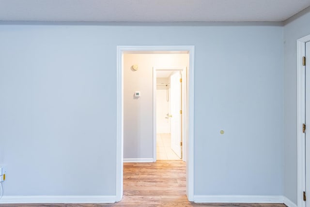 empty room featuring light hardwood / wood-style floors