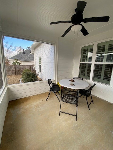 view of sunroom