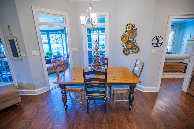 5643 Timberwind Cir, Lake Park, GA 31636 - dining area with baseboards and wood finished floors