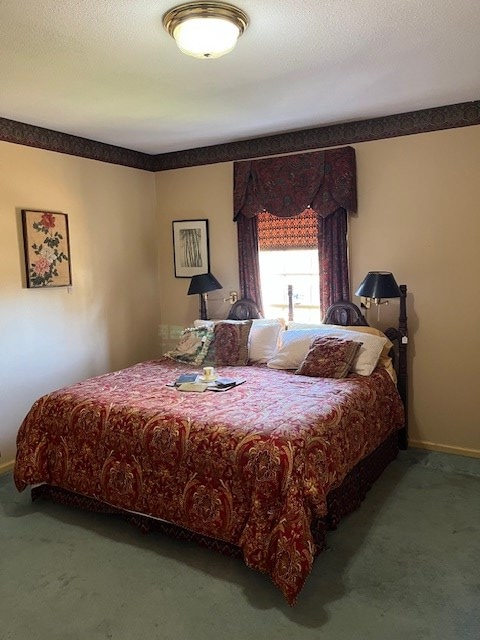 bedroom with carpet floors