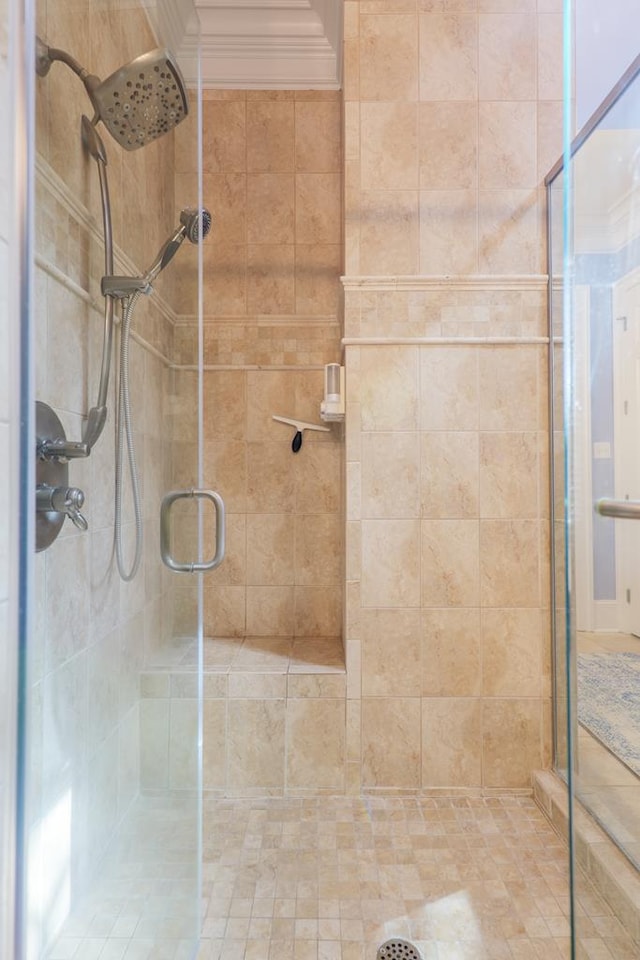4333 Spring Branch Cir, Valdosta, GA 31601 - full bath featuring crown molding and a shower stall