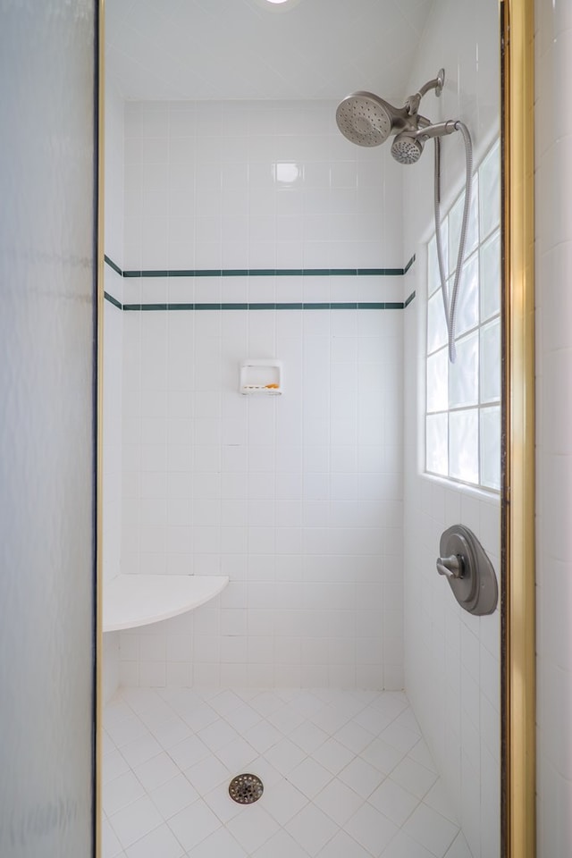 full bathroom with a shower stall