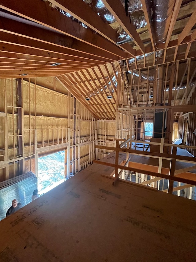 miscellaneous room with vaulted ceiling