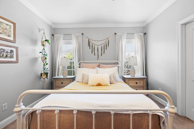 4186 Bowen Way, Valdosta, GA 31605 - carpeted bedroom featuring multiple windows, crown molding, and baseboards