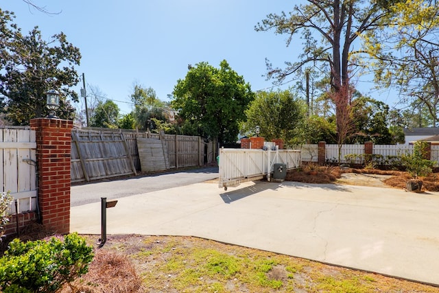view of patio with fence