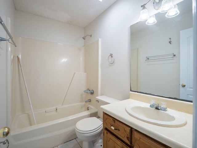 5210 N Northridge Rd, Valdosta, GA 31605 - full bathroom featuring a textured ceiling, tub / shower combination, toilet, and vanity