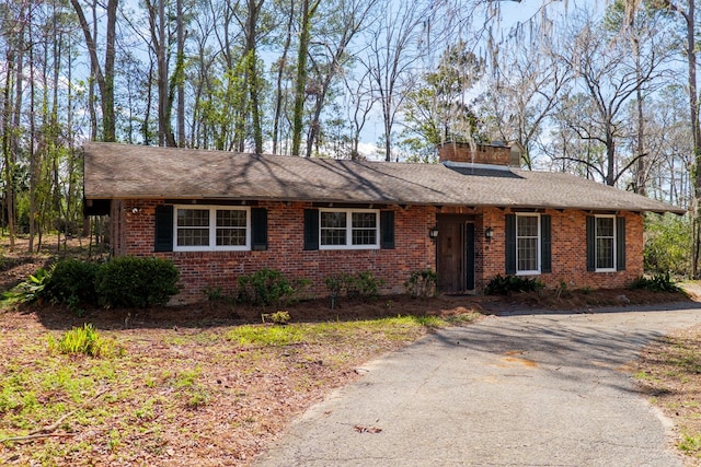 view of single story home