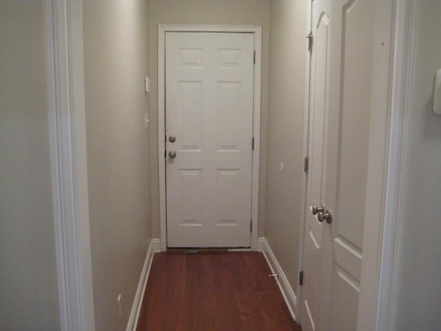3745 Old Vine Way, Valdosta, GA 31605 - doorway to outside featuring baseboards and dark wood finished floors