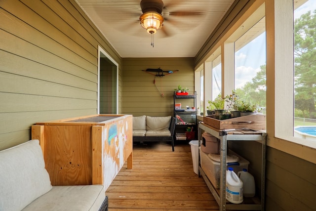203 Murray Mccranie Rd, Norman Park, GA 31771 - sunroom / solarium featuring ceiling fan