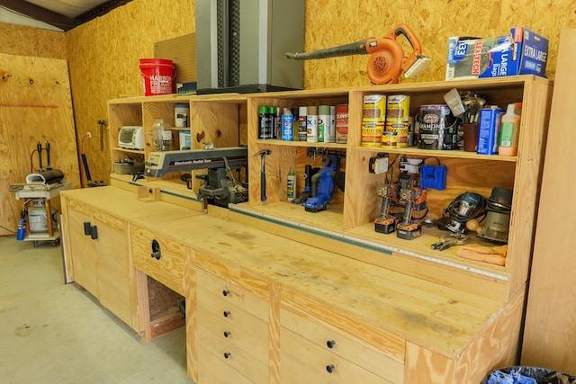 203 Murray Mccranie Rd, Norman Park, GA 31771 - miscellaneous room featuring a workshop area and concrete flooring
