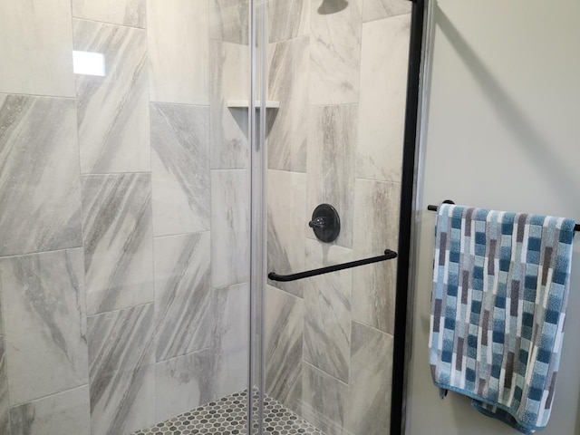 bathroom featuring walk in shower