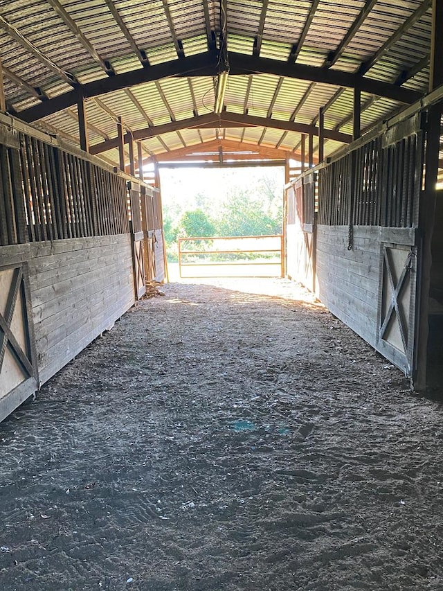 view of horse barn