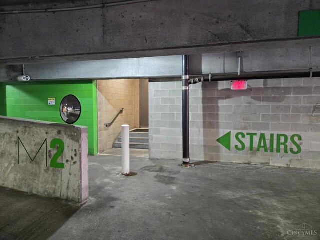 1 Mercer St Unit 204, Cincinnati, OH 45202 - unfinished basement with concrete block wall