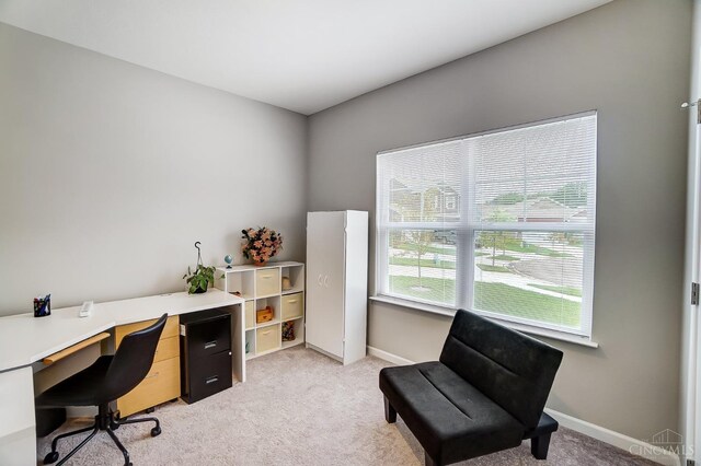 61 Goldfish Ln, Pierce Twp, OH 45102 - office area featuring light carpet and baseboards