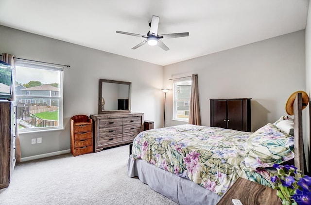 61 Goldfish Ln, Pierce Twp, OH 45102 - carpeted bedroom featuring baseboards and a ceiling fan