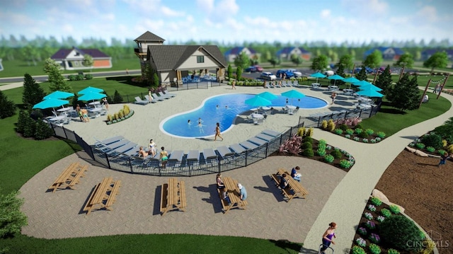 1658 Whitewater Trails Blvd, Harrison, OH 45030 - community pool with a patio area