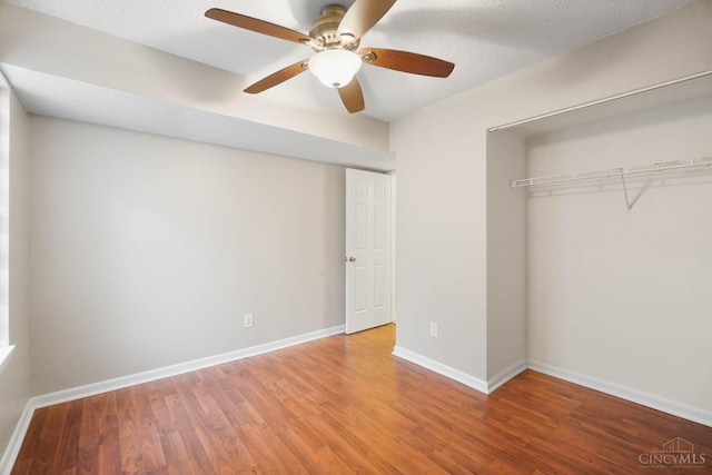 818 William Howard Taft Rd, Cincinnati, OH 45206 - unfurnished bedroom with wood finished floors, a closet, and ceiling fan
