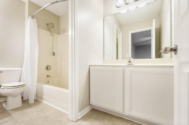 818 William Howard Taft Rd, Cincinnati, OH 45206 - bathroom featuring shower / bath combination with curtain, vanity, and tile patterned flooring