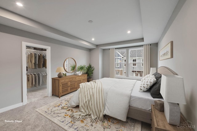 7230 Abington Way Unit 21805, West Chester, OH 45069 - carpeted bedroom with a walk in closet and recessed lighting