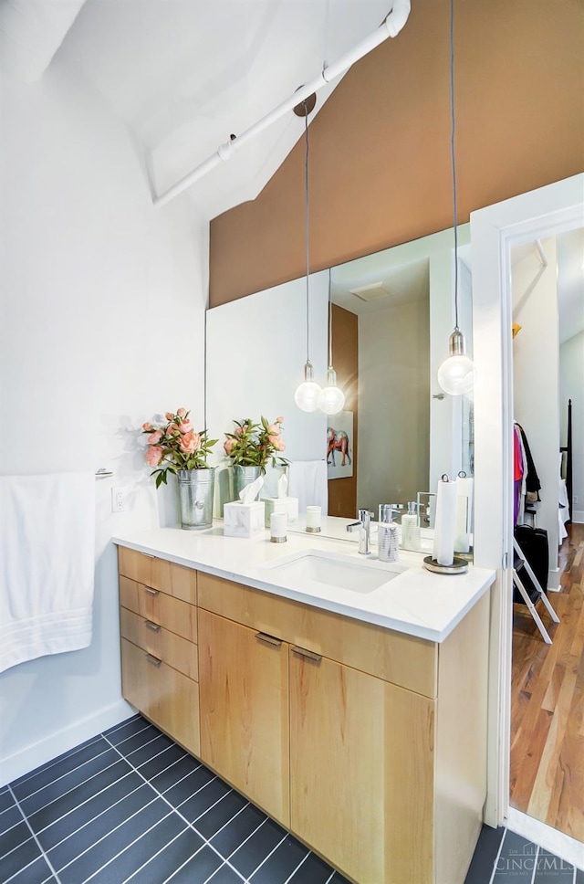 bathroom with vanity