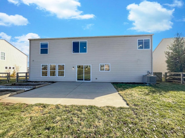 1789 Greentree Meadows Dr, Turtle Creek Twp, OH 45036 - back of house with a patio, central air condition unit, a lawn, fence, and a garden