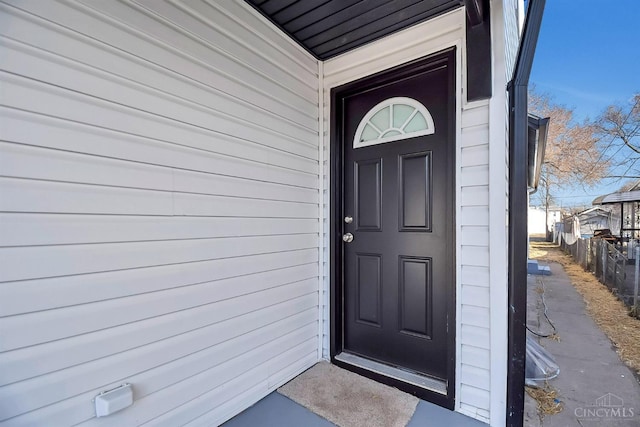 view of exterior entry