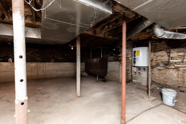 6114 Reily Millville Rd, Reily Twp, OH 45056 - unfinished below grade area with electric water heater and heating fuel