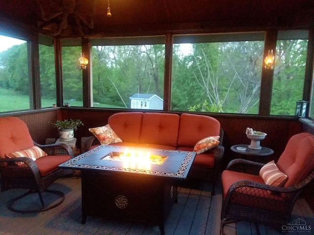 343 Whiteoak Dr, Wilmington, OH 45177 - sunroom featuring hardwood / wood-style floors and a wooden deck
