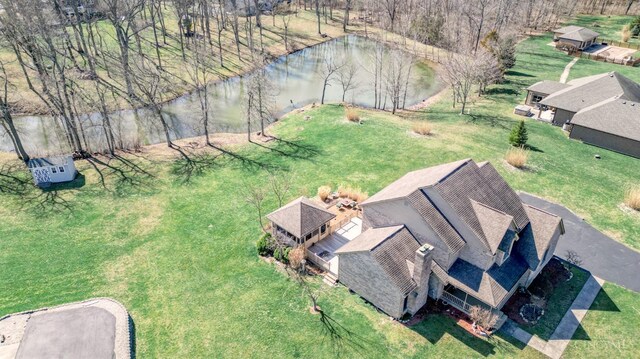 343 Whiteoak Dr, Wilmington, OH 45177 - aerial view of property and surrounding area with a nearby body of water