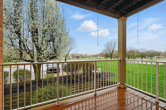 7918 Jessies Way Unit 201, Fairfield Twp, OH 45011 - wooden deck featuring a lawn