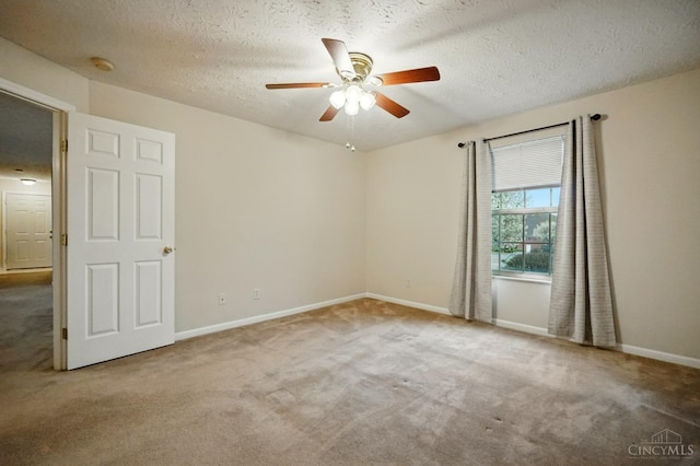 7918 Jessies Way Unit 201, Fairfield Twp, OH 45011 - carpeted empty room featuring ceiling fan, a smoke detector, baseboards, and a textured ceiling
