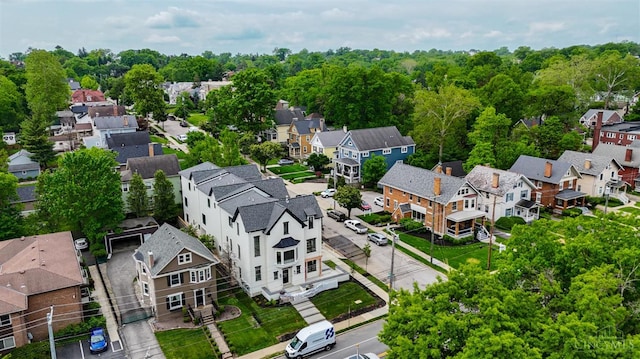 aerial view of residential area