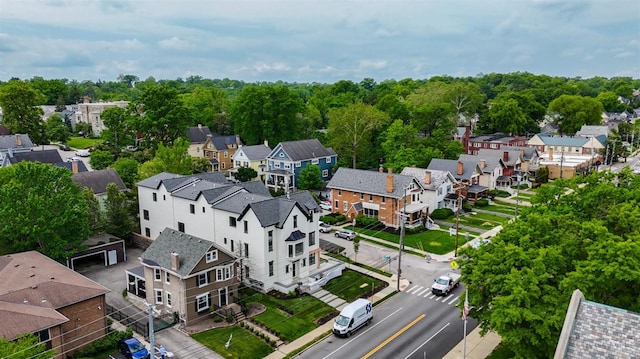 aerial perspective of suburban area