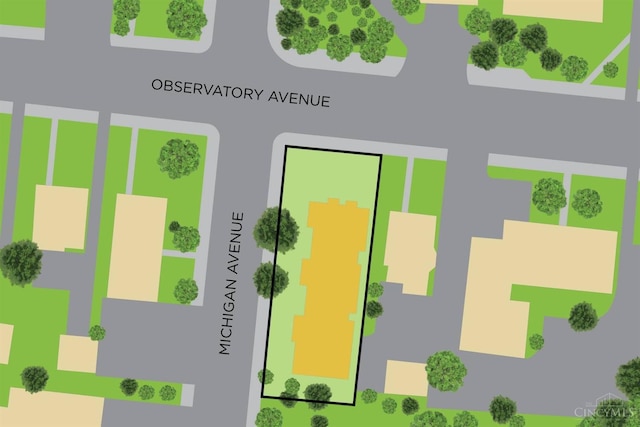 map / location featuring property boundaries highlighted