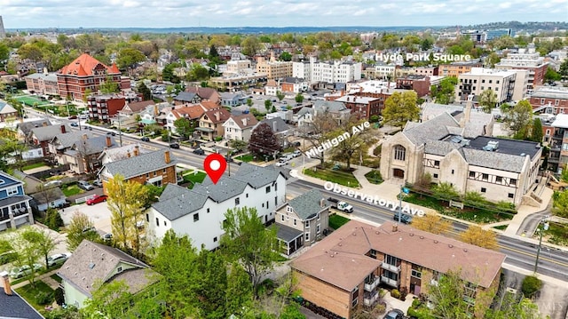 aerial view of residential area