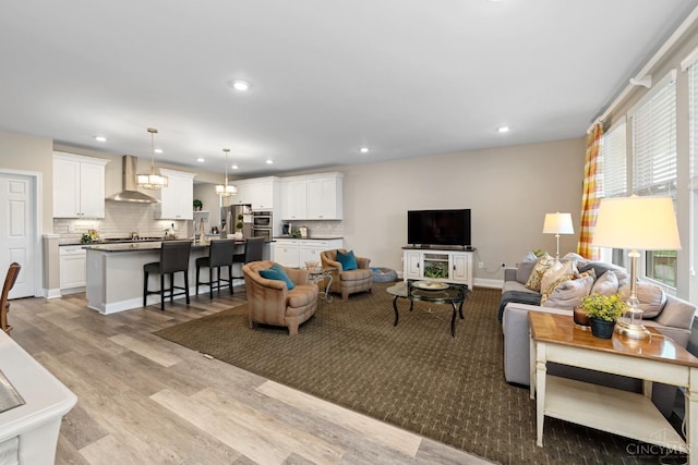2612 Virgie Ct, Deerfield Twp, OH 45140 - living area featuring recessed lighting and light wood-type flooring