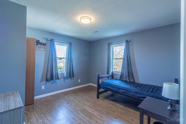 819 E Main St, West Union, OH 45693 - bedroom with multiple windows, wood finished floors, and a textured ceiling